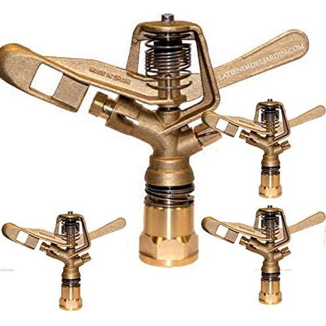 Set di 4 Irrigatore Circolare agricolo da irrigazione 3/4'' Femmina in ottone, portata da 13 a 18 m, VYR003520
