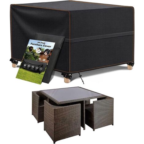 Abdeckung Gartenmöbel 420D Oxford Wasserdicht Winterfest 150x150x74cm (1/5)