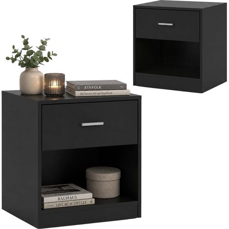 Nachttisch mit Schublade, MDF, 41 x 39 x 28 cm (1/5)