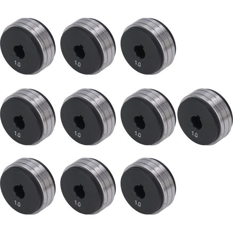 Roue d'entraînement d'alimentation de fil en acier et nylon avec roulement, lot de 10, adaptée aux fils de 0,8 à 1,0 mm et de 200 A/350 A/500 A. (1/5)