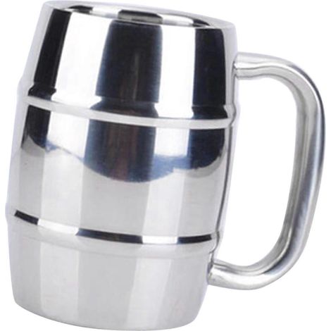 300 ml Edelstahl-Doppelwandbecher, ideal für Reisen, Camping, Kaffee und Tee-300ml (1/5)