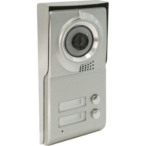 Scs Sentinel – Platine de rue 2 boutons – Interphone filaire 4 fils – Vision nocturne – Alimentation 11-13V – Pose en applique – Caméra HD CMOS
