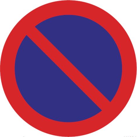 Cartel vial de seguridad de PVC Prohibido (azul) 500 x 500 mm SEKURECO (1/2)