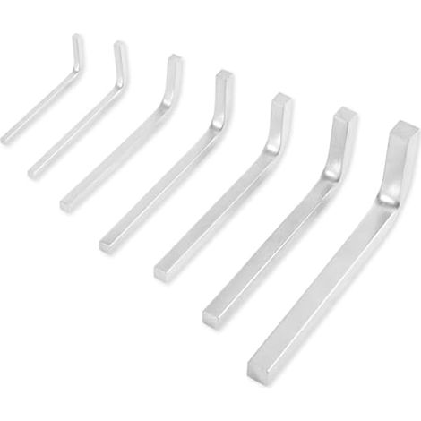Jeu de 7 clés carrées L, 3/4/5/6/7/8/10mm, acier chrome vanadium, tournevis carrés pour vis à trous cachés