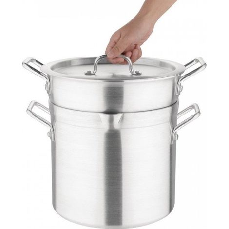 Bain-marie en aluminium 2 étages 10 Litres