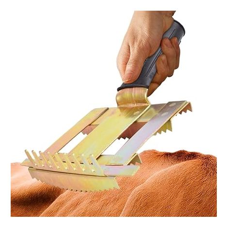 Pinceau de démangeaison de bétail - colonne de démangeaison de mouton de chien de porc, peigne de râteau de fer à cheval, peigne pratique de brosse à cheval durable, peigne de peigne de mouton de vach (1/5)