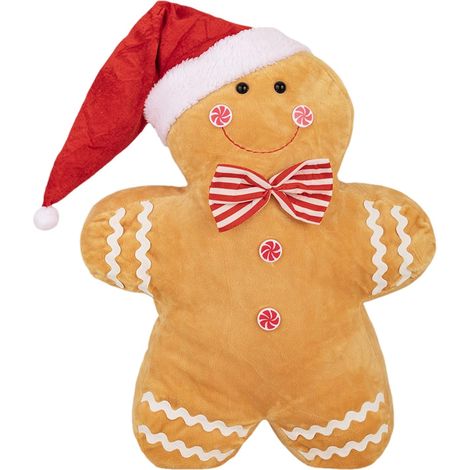 Peluche Bonhomme De D Épice - Figurines De Noël en D Épice Décoratives - Jouet en Peluche Douce pour Chambre et Canapé pour Garçon Fille Chambre Canapé Maison Famille (1/5)