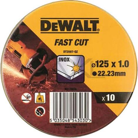 DEWALT DT3507-QZ (pkt of 10) Metal cutting disc 125mm x 1mm x 22.23mm