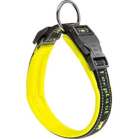 Ferplast SPORT DOG C Collier pour chiens avec rembourrage soft. Différentes mesures et couleurs fluo.. Variante C25/55 - Misure: A: 45-55 cm B: 25 mm - Jaune