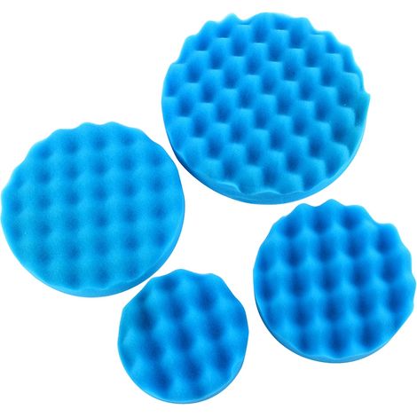 Kit 7 tampons de polissage éponge 7 pouces pour voiture, disques de lustrage et ponçage, adaptateur M14 pour perceuse, polisseuse. (1/3)