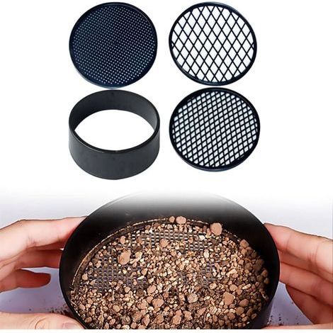 Verstellbares Gartensieb, 4 in 1 Gartensieb, Kunststoff-Sandsieb, Kompostsieb für Garten, Kompostsieb Erdsieb, Rundes Gartensieb, Sandsieb, für Hausgartenplan (1/4)
