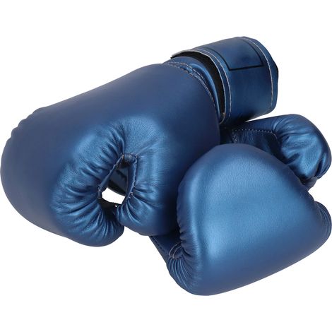 Lot de 2 gants de boxe pour enfants, entraînement, combat, sparring, coups de poing, kickboxing, bleus (1/5)