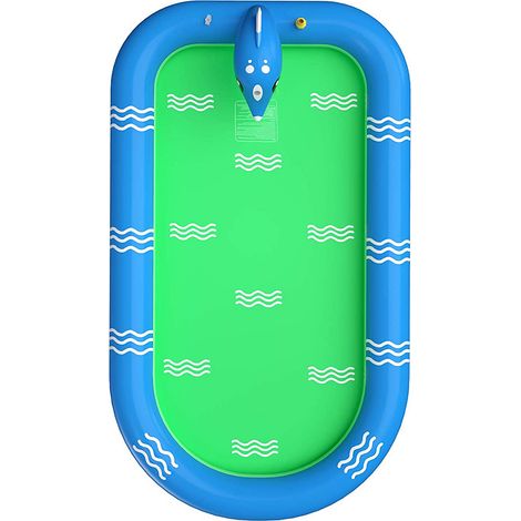 Tapis D'Eau Extérieur Pour Enfants Avec Pompage Automatique, Design Dauphin, Taille 170x65x103 Cm, Jeu De Baignade Solaire Et Amusant-KZQ