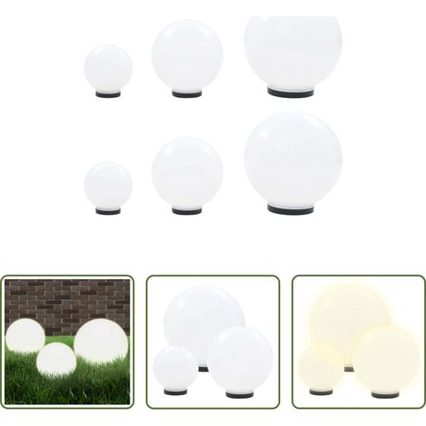Lampe de jardin -  6 pcs Jeu de lampe boule à LED PMMA sphérique 20/30/40 cm (1/5)