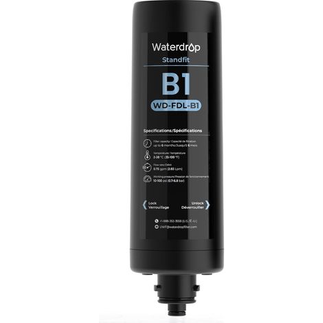 Filtre de rechange Waterdrop FDL-B1 pour systèmes sous évier DLA et DLB, durée de vie de 6 mois (1/5)