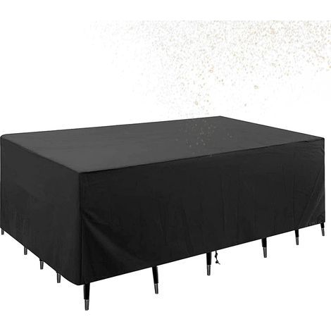 Housses de table basse de patio – Bache Meuble Exterieur Imperméable – Usage général, housses de table et de chaise d'extérieur robustes 210D anti-décoloration, 210x140x80CM (1/5)