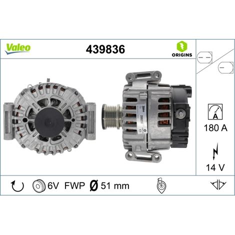 Alternateur Valeo 439836 MERCEDES-BENZ 0009068802 000906880280 9068802 906880280