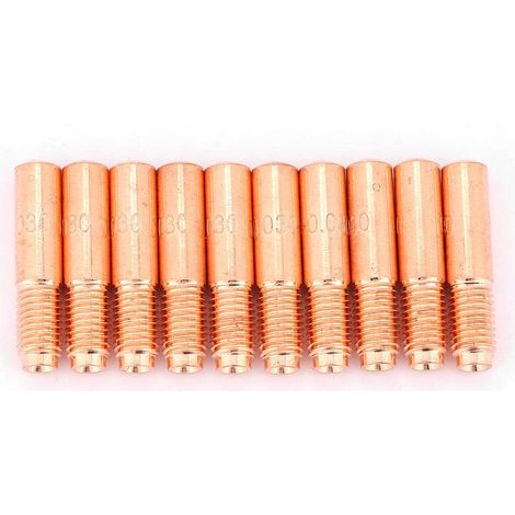 Lot 10 pointes contact soudage MIG – 0.8mm (030") – pour broyeur 000067
