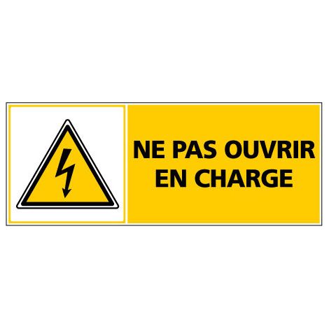 ETIQUETTE PHOTOVOLTAIQUE NE PAS OUVRIR EN CHARGE (C1170). A l'unité .  - A l'unité