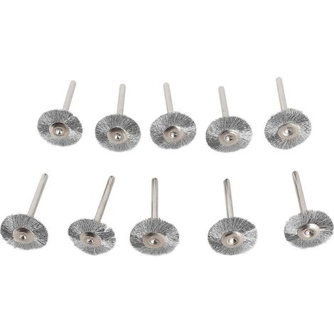 10 Stück 22 mm Mini-Drahtbürsten-Polierscheiben aus Edelstahl für Schleifmaschinen und Rotationswerkzeuge