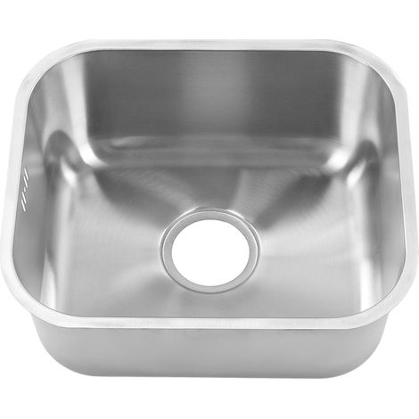 Lavabo en acier inoxydable 430 x 370 x 180 mm, résistant à la rouille, grande capacité, pour camping-car, yacht et caravane. (1/5)