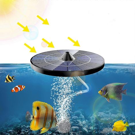 Aérateur solaire intégré pour la culture hydroponique dans les bassins à poissons et les bassins à carpes koï (1/5)