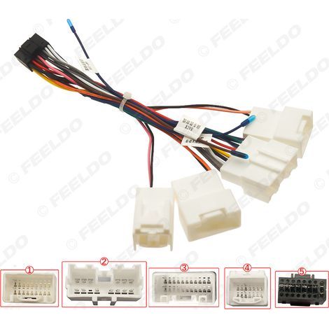Umrüstkabel kompatibel mit dem Mitsubishi Pajero Sport European Edition (2006–2009), Stromkabel für 16-poliges Android-Navigationssystem mit großem Bildschirm (1/5)
