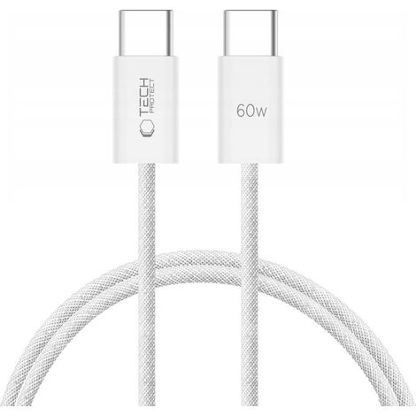 Câble USB-C PD 60 W 3 A 1 m - Blanc (1/5)