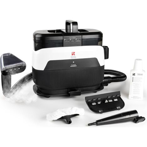 Aspiroclean Vapore 1650, Nettoyeur Vapeur, 1650W, Fonction Eau Chaude et Vapeur, Double Réservoir, Nettoyeur Vapeur pour Canapé, Tapis, Tapisseries et Voiture, Accessoires Inclus, Nettoyeur Vitres (1/5)
