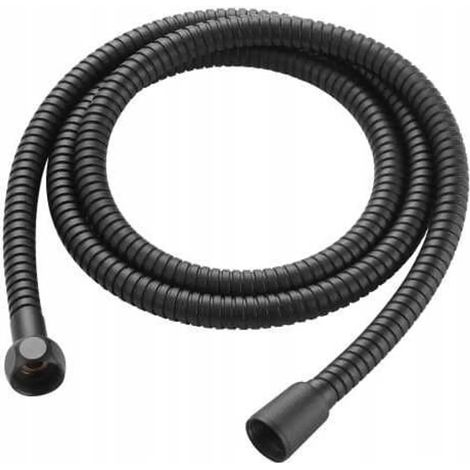 Flexible de douche conique noir 120 cm, raccord universel pour installation sur douche et baignoire, résistant et étanche (1/5)