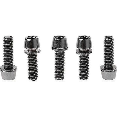 Kit de 5 vis M5x20 mm / M6x20 mm avec entretoise pour rehausseur de potence VTT/vélo de route (1/4)
