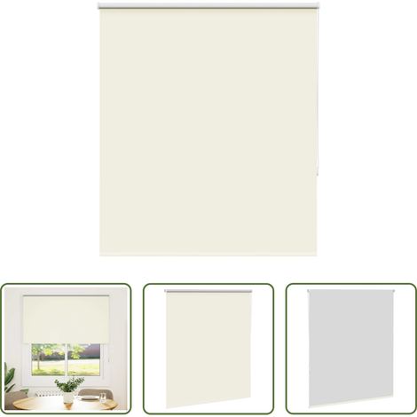 Sichtschutz -  Verdunkelungsrollo Cremeweiß 120x175cm Stoffbreite 116,6cm (1/5)