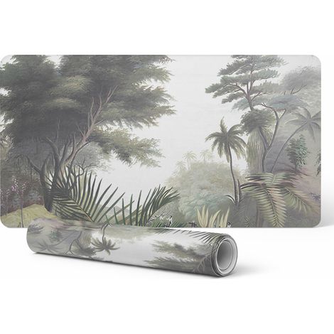 Alfombrilla de escritorio antideslizante y duradera con dise帽o de selva tropical, 120x60 cm.