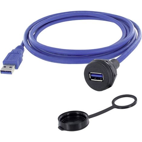 USB 3.0 tipo A Presa con telaio di montaggio 1310-1019-03 M22 1310-1019-03 encitech Contenuto: 1 pz. (1/2)