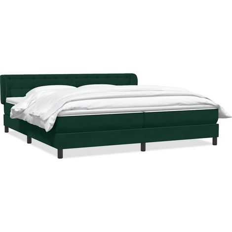 Maison Exclusive - Boxspringbett mit Matratzen Dunkelgrün 180x220 (1/5)