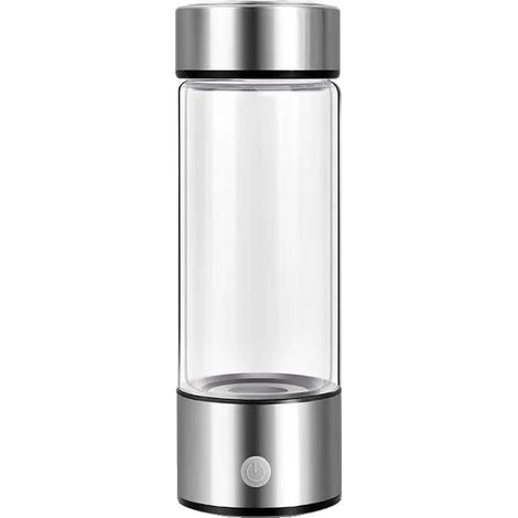 Vaso de agua enriquecida con hidrógeno, diseño portátil, material de titanio, plata. (1/2)