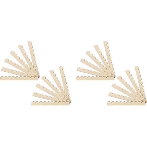 Moulure décorative en bois festonné, brute, avec bord festonné (1/5)