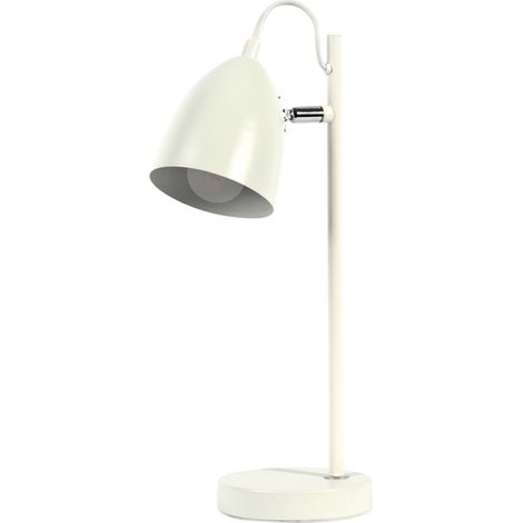 Platinet Lampe de bureau blanche 37 cm vintage scandinave