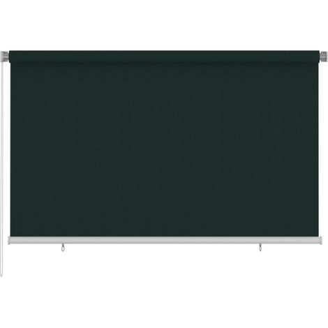 Außenrollo 245 (B) x 140 (H) cm Dunkelgrün HDPE vidaXL