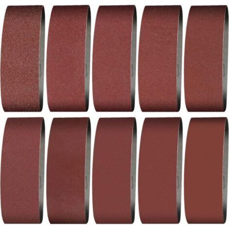 Bande abrasive 100x915 mm – Pack de 12 pièces – Grains 40/60/80/120/150/240/400 – Pour ponçage bois et métal – Oxyde d'aluminium - 400Bande (1/5)