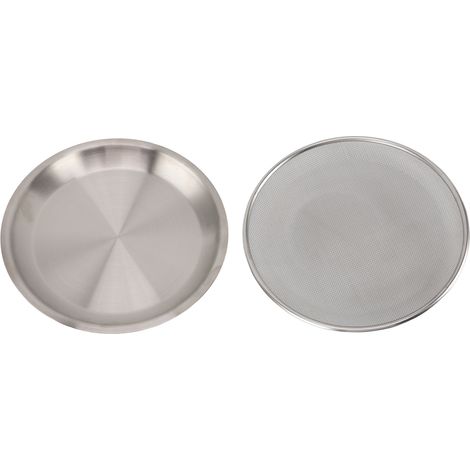 Set aus Siebschüsseln aus Edelstahl 304, großes Fassungsvermögen, vielseitig einsetzbar zum Kochen zu Hause, mit feinmaschigem Siebeinsatz. (1/5)