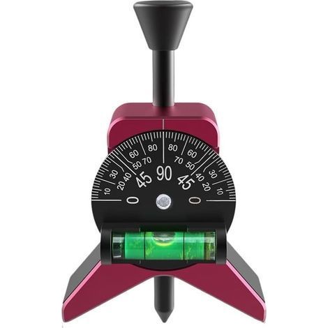 Outil de recherche de centre de tuyau magnétique, rapporteur de bulles à cadran réglable pour tuyaux de 3,8 cm à 15,2 cm, design en forme de Y en aluminium anodisé (1/5)