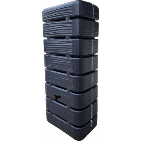 Récupérateur d'eau DUNE 320 Litres anthracite avec niveau d'eau visible