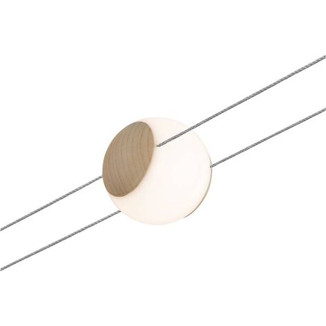 Paulmann lynn cavo spot 2line dimmerabile 4,5w luce calda 2700k colore rovere chiaro, bianco 94158
