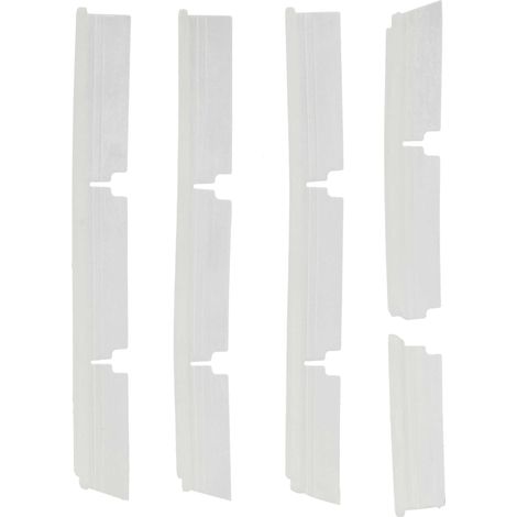 vhbw 4x lamine in gomma compatibile con Neato Botvac D85 aspirapolvere, robot aspiratore - Set di lamelle, bianco