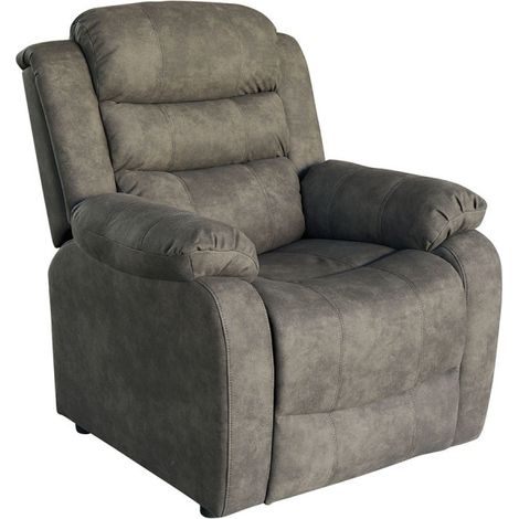 Fauteuil 1 place Jules simili gris Takasit (1/4)