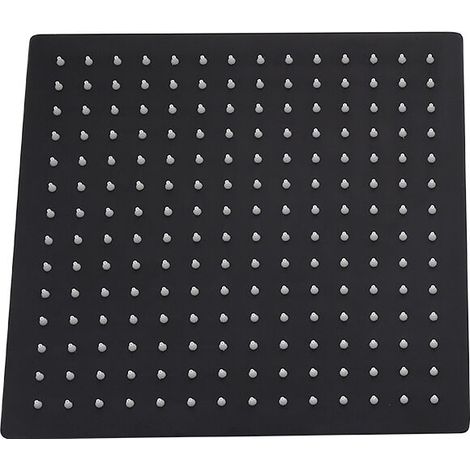 EASYCOMFORT Pommeau de douche Carré 3030cm Tête de Douche Noire Acier inoxydable Type Universel (1/3)