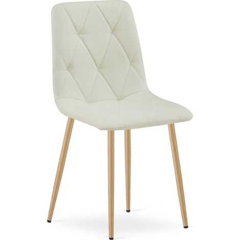 Sedia Libra - tessuto beige / gambe color legno x 1 (1/5)