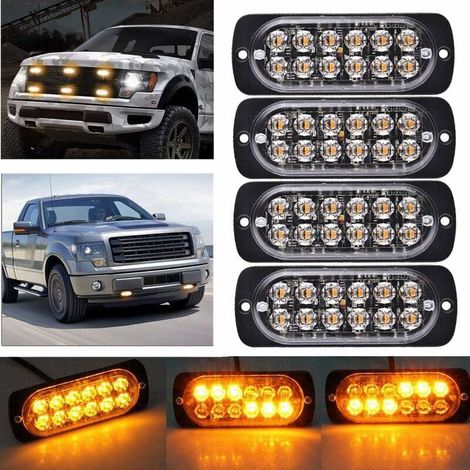 Odipie – Feu stop stroboscopique 6 LED étanche 12-24V – Barre lumineuse ultra-mince pour véhicules utilitaires, remorques et caravanes – Installation facile