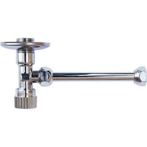Rubinetto per cassetta wc con tubetto attacco 1/2 m x 3/8  mm finitura cromata ferrari welcome 607036